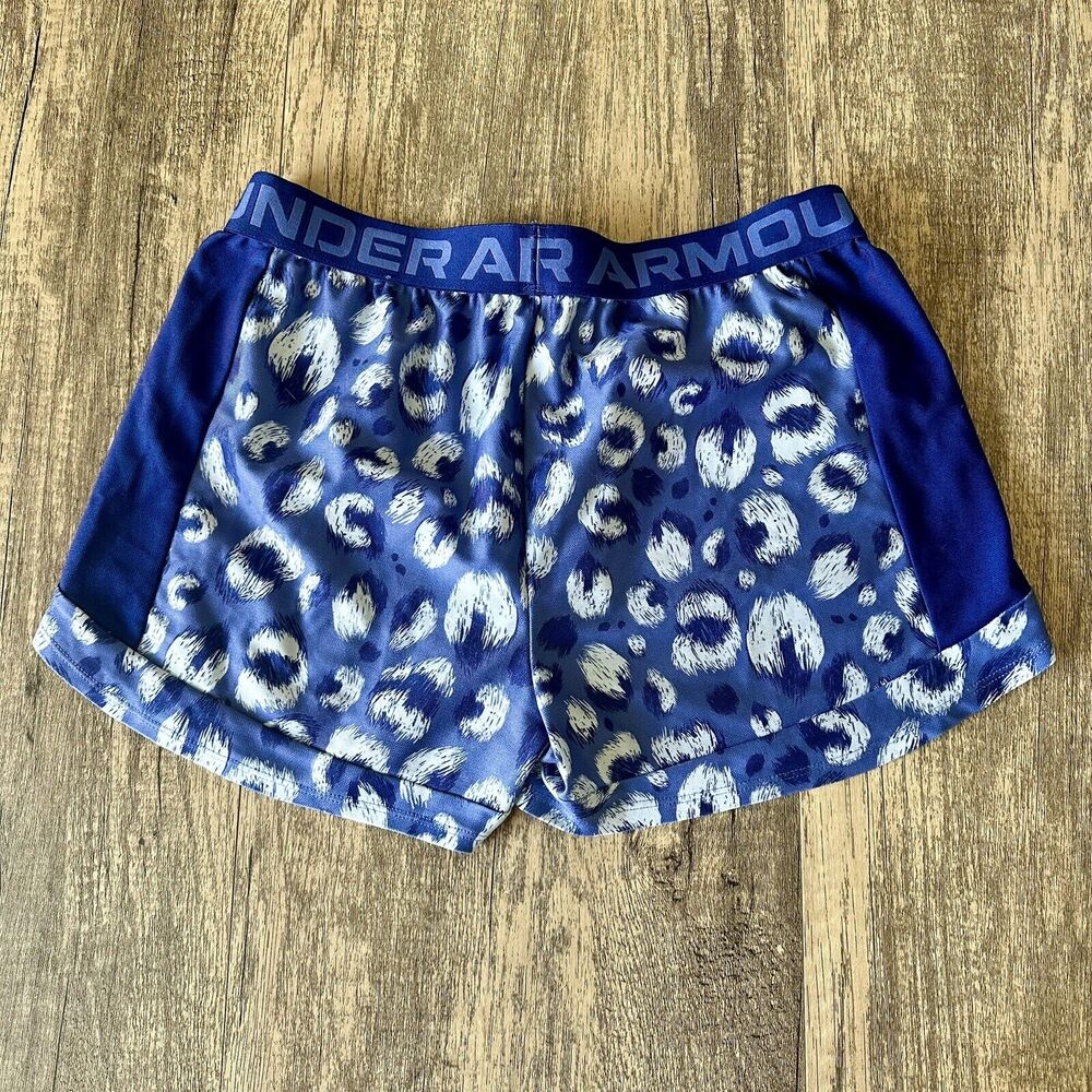 Girls Under Armor Youth Large Elastic Waist Running Shorts Athletic Wear YXL - Picture 2 of 3